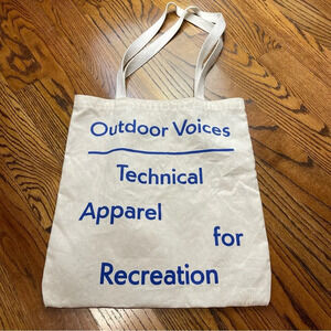 Outdoor voices tote bag